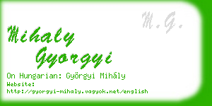 mihaly gyorgyi business card