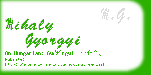 mihaly gyorgyi business card